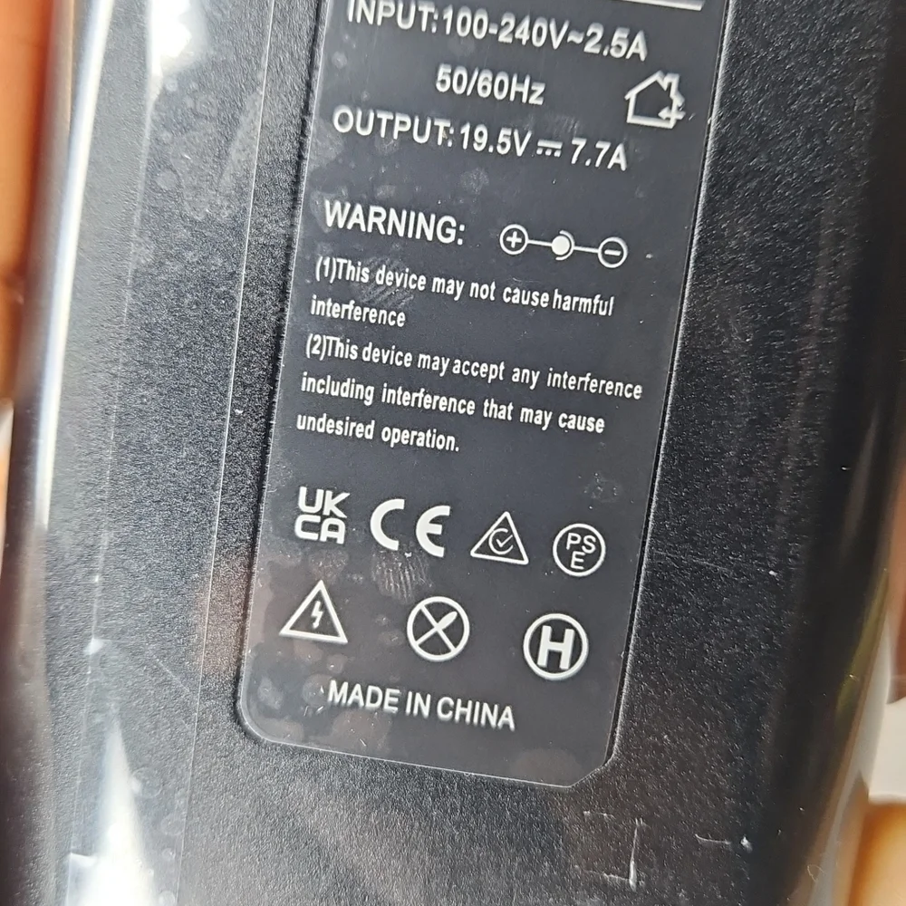 Black Power Adapter with Cable